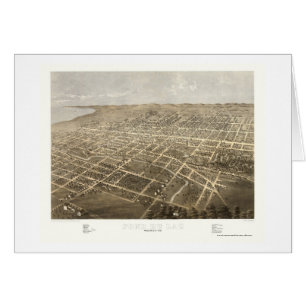 Fond Du Lac, carte panoramique de WI - 1867