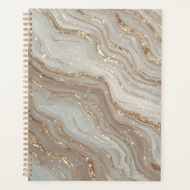 Fond élégant en marbre beige avec paillettes dorée (Devant)