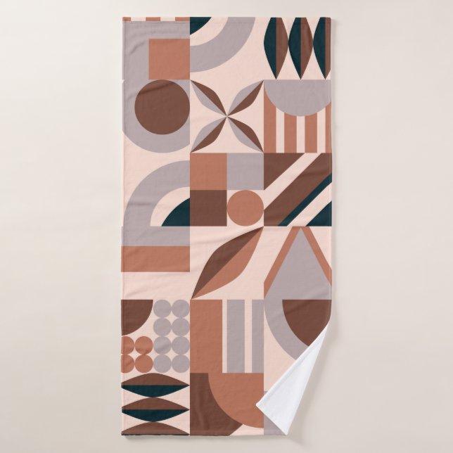 Fond en mosaïque de forme géométrique abstraite co (Serviette de bain)