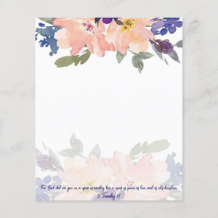 Fond floral aquarelle rose Esprit de Puissance