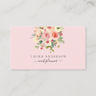 Fond floral aquarelle rose pour carte de visite pr