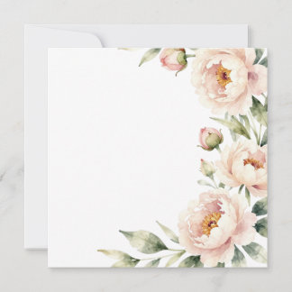 Fond floral élégant de pivoine rose en aquarelle