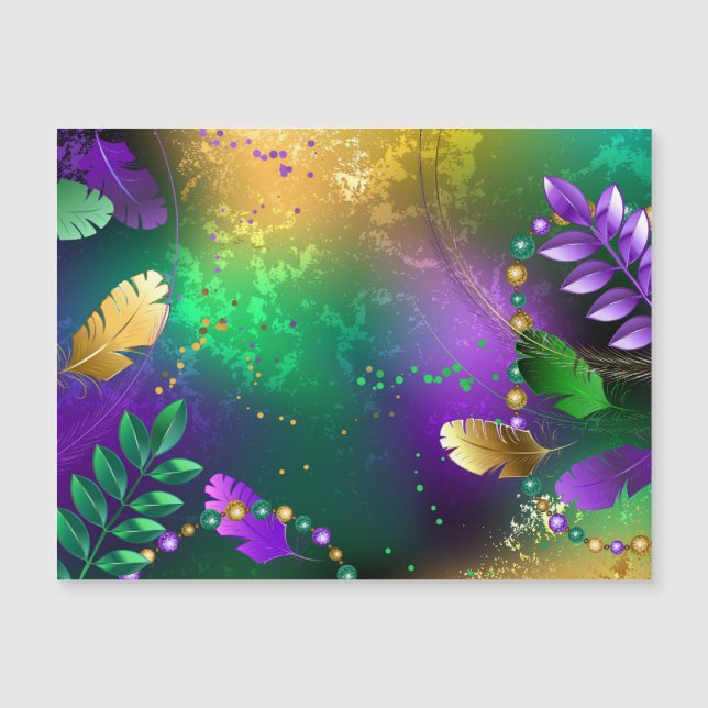 Fond iridescent de mardi gras avec des perles (Devant)