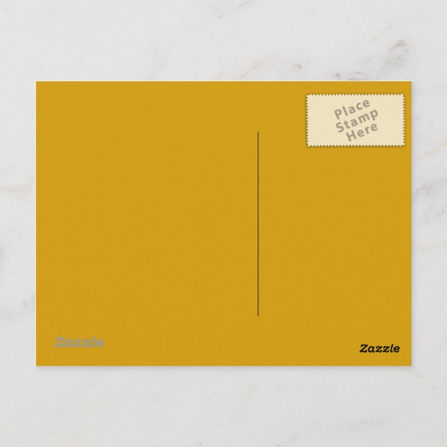Fond jaune doré sur une carte postale (Dos)