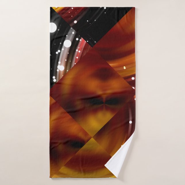 fond multicolore en mosaïque Abstraite (Serviette de bain)