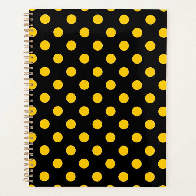 Fond noir pois jaunes (Devant)