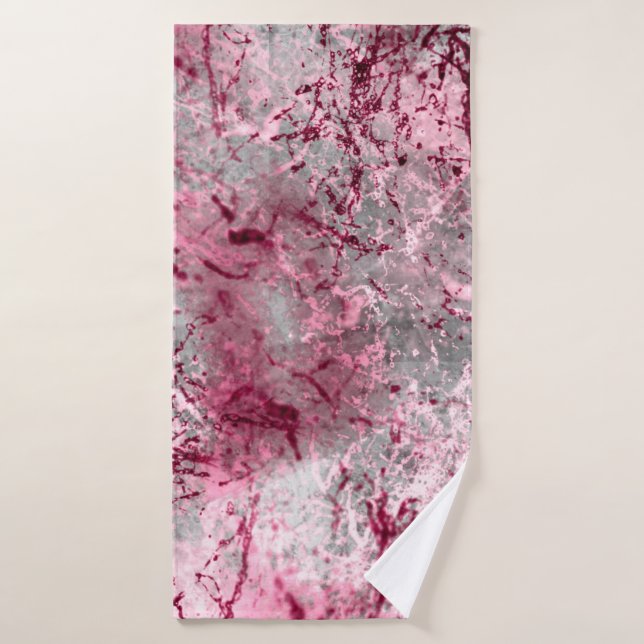 fond rose, déco, motif, abstrait, âgé, (Serviette de bain)