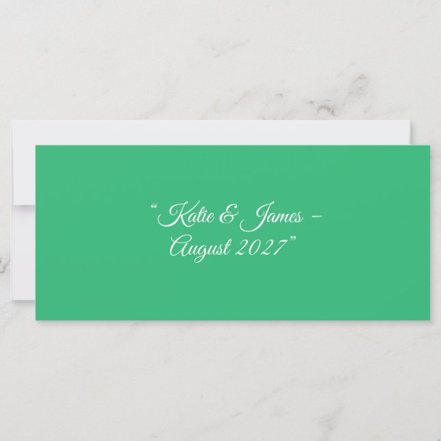 Fond vert menthe plat – Conception de mariage (Devant)