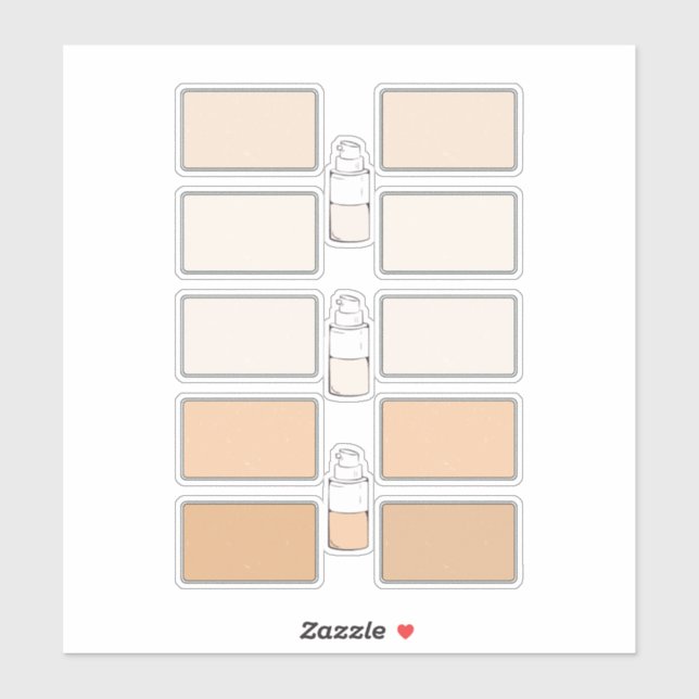 Fondation maquillage Créez vos propres Étiquettes  (Feuille)