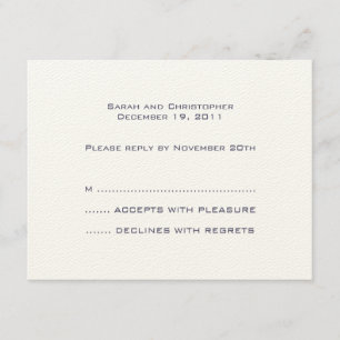 Fondements : : Bleu de nuit : : Carte de réponse