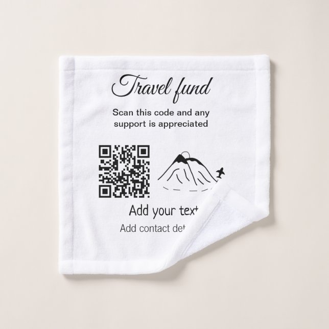 Fonds de voyage vacances lune de miel don ajouter  (Gant de toilette)