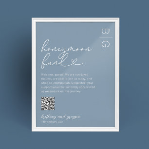 Fonds Lune de Miel Code QR Poster Mariage