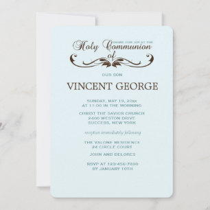 Font Élégante Sainte Communion Invitation