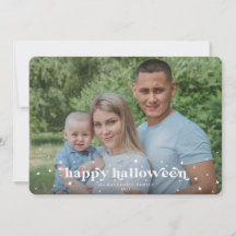 Font + Stars Retro Moderne Happy Carte photo Hallo