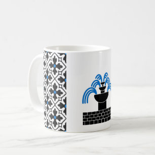 Fontaine dans Sable Populace Badge Café Mug