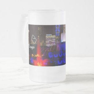 Fontaine de Buckingham bleu Verre givrée Bière Mug