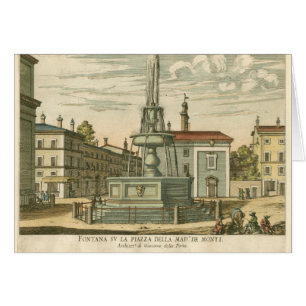 Fontaine italienne dans la place par Falda