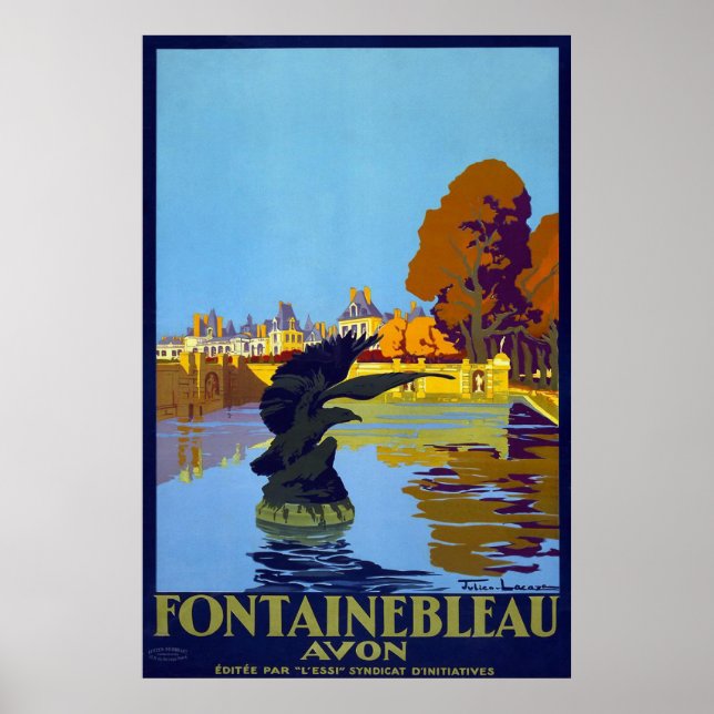 Fontainebleau, France Vintage Travel Poster (Devant)