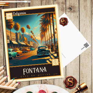 Fontana, Californie Carte postale ancienne