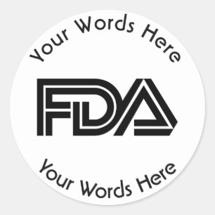 Food and Drug Administration FDA Autocollant perso