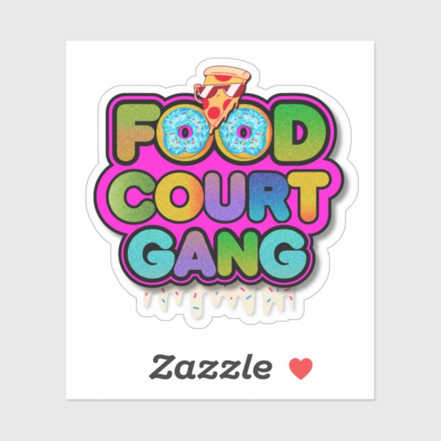 Food Court Gang Logo Sticker (Feuille)