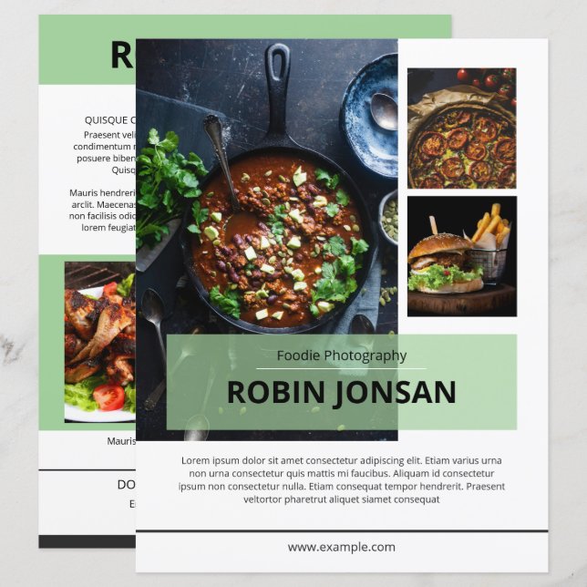 Food Postcard Template (Devant / Derrière)