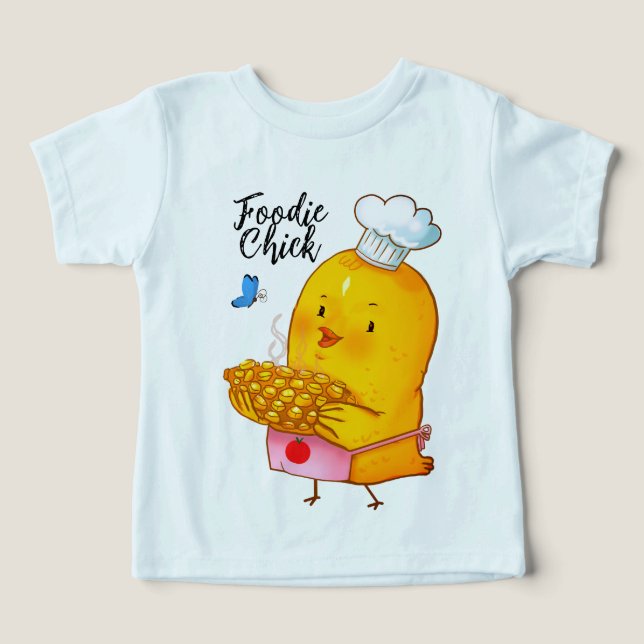 Foodie Chick Kids’ T‑Shirt (Age 3) (Design Recto)