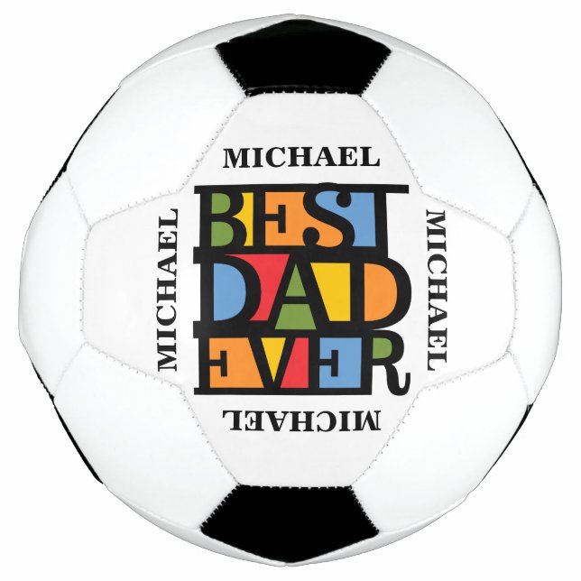 Foot MEILLEUR DAD JAMAIS nom personnalisé ballon de foo (Devant)