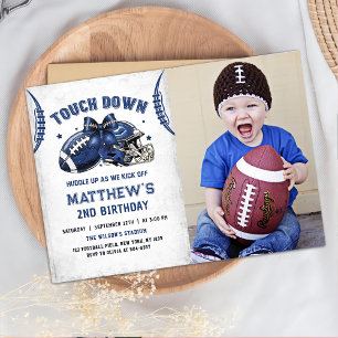 Football 2e anniversaire Invitation photo