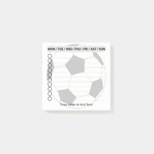 Football à faire liste Notes post-it