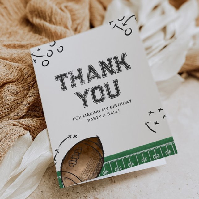 Football Anniversaire Carte de remerciements (Créateur téléchargé)