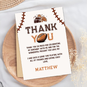 Football Anniversaire Carte de remerciements