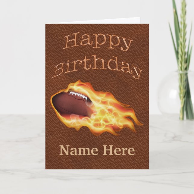 Football Anniversaire Cartes Votre NOM et MESSAGE (Devant)