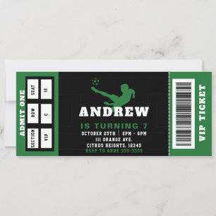 Football Anniversaire Fête Billet Invitation