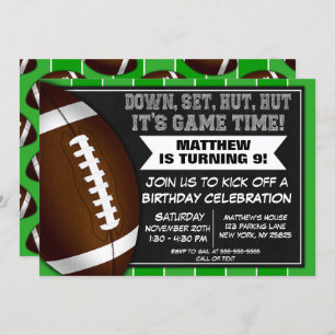Football Anniversaire Fête Invitation Football Fan