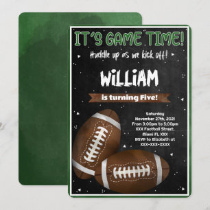 Football Anniversaire Invitation