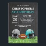 Football Anniversaire Invitation Anniversaire Fête<br><div class="desc">Football Anniversaire Invitation Anniversaire Fête. Invitation de fête d'anniversaire garçon ou fille. Football Sport Thème Anniversaire Bash. Turquoise Aqua Turquoise et Blanc. Arrière - plan de tableau de bord. 1er premier anniversaire. 1er 2ème 3ème 4ème 6ème 7ème 9ème 10ème 11ème 12ème 13ème 14ème 15ème, tout âge. Numérique imprimable. Pour plus...</div>