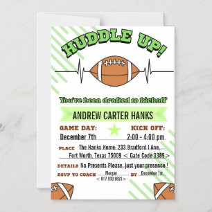 Football Anniversaire Invitations Pour Les Garçons