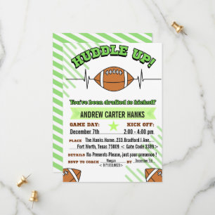 Football Anniversaire Invitations Pour Les Garçons