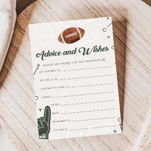 Football Baby shower Conseils et souhaits jeu