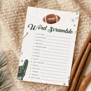 Football Baby shower Word Scramble Jeu