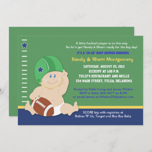 Football Baby Sports thème Baby shower Invitation