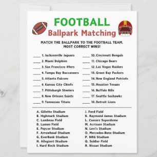 Football Ballpark Jeu correspondant