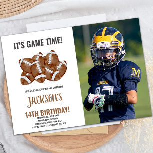 Football Balls Football Anniversaire Invitations p