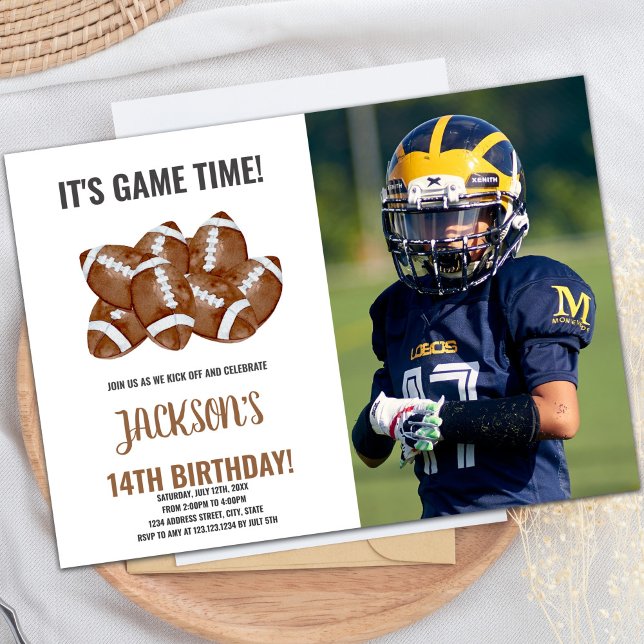 Football Balls Football Anniversaire Invitations p (Football Balls Football Birthday Invitations photo)