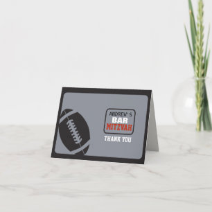 FOOTBALL Bar Mitzvah Invitation Carte de remerciem