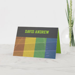 Football Barre à thème Bat mitzvah Carte de remerc