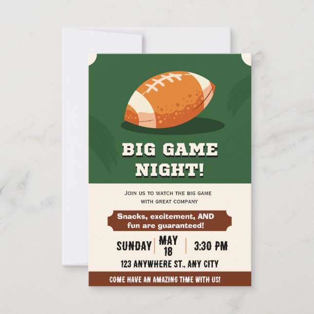 Football Birthday Party Invitation | Adult or Kids (Devant)