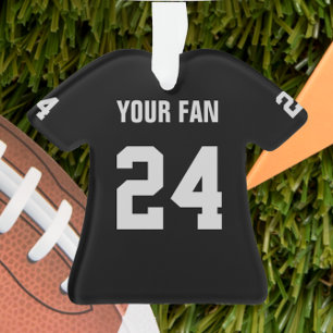 Football Black & Silver Jersey Ornement