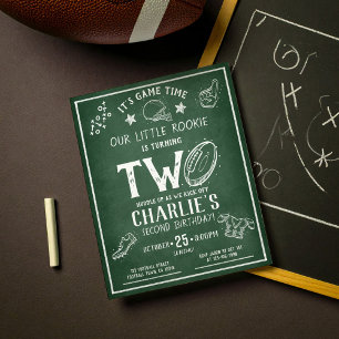 Football Chalkboard moderne Budget 2e anniversaire